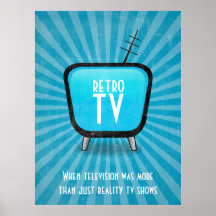 Vintages Retro Fernsehfernsehplakat