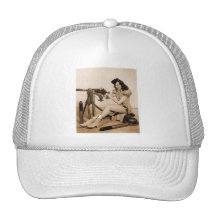 Vintages Retro Frauen-Maschinen-Artillerist-Mädche Retrokultmützen