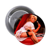 Vintages Retro Gil Elvgren Auto-Mechanikerpinup-Mä Anstecknadelbuttons