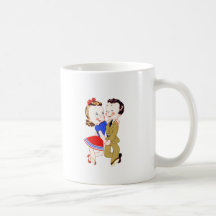 Vintages Retro Tanzen Kaffee Haferl