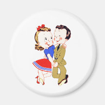 Vintages Retro Tanzen Kühlschrankmagnet