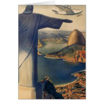Vintages Rio de Janeiro, Christus die Redeemer-Sta Grußkarte