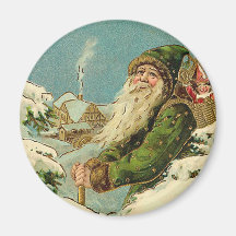 Vintages Sankt- - Joyeux-Weihnachten Magnete