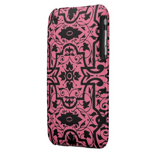 Vintages schäbiges und rote und schwarze Kunst des iPhone 3 Case-Mate Hülle