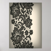 Vintages schwarzes Spitzerosa beige Paris-Plakat