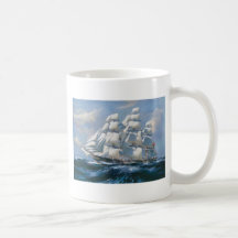 Vintages Segeln-Schiff Haferl