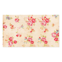 Vintages Shabby Chic-Girly rosa blaue Rosen mit Bl Visitenkartenvorlage