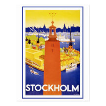 Vintages Stockholm Schweden Postkarte