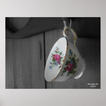 Vintages Teacup-Plakat