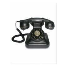 Vintages Telefon Postkarte
