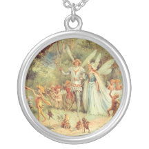 Vintages Thumbelina und Prinz Wedding im Wald Halsketten