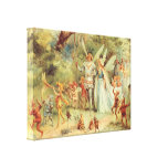 Vintages Thumbelina und Prinz Wedding im Wald Gespannter Galeriedruck