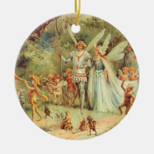 Vintages Thumbelina und Prinz Wedding im Wald Weihnachtsbaum Ornamente