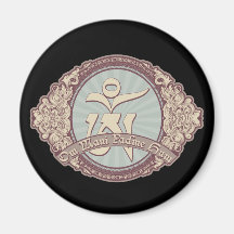 Vintages Tibetaner OM-Logo Magnete