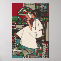Vintages Uni-Mädchen-Plakat