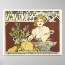 Vintages Waverly fährt Plakat rad