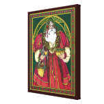 Vintages Weihnachten, Heiliges Nicholas mit Spielw Leinwand Drucke