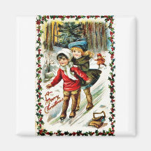 Vintages Weihnachten Kühlschrankmagnet