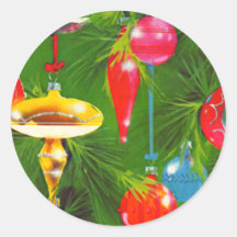 Vintages Weihnachten verziert Aufkleber