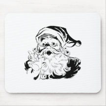 Vintages Weihnachtsmann-Porträt, das Finger rüttel Mousepad