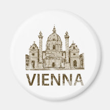 Vintages Wien Kühlschrankmagnet