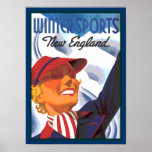 Vintages Wintersportplakat