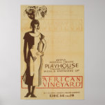Vintages WPA Theater-Plakat des afrikanischen Wein