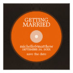 Vinylaufzeichnung, die Save the Date Wedding ist Individuelle Einladungskarten