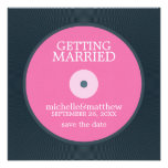 Vinylaufzeichnung, die Save the Date Wedding ist Personalisierte Ankündigungskarte