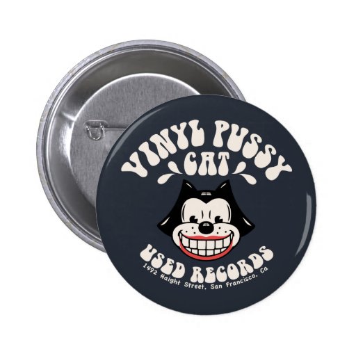 Vinylpussy-Katze Anstecknadelbuttons