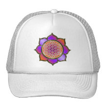 Violette Orange Blume DES Lebens Lotus Retrokultmützen