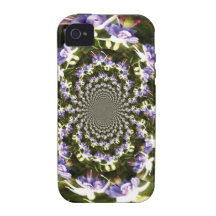 Violette u. weiße Fuchsie iPhone 4 Hülle