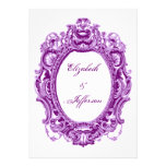 Violette Vintage Rahmen-Hochzeits-Einladungen