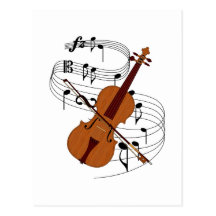 Violine Postkarte