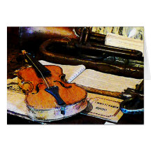Violine und Signalhorn Karten