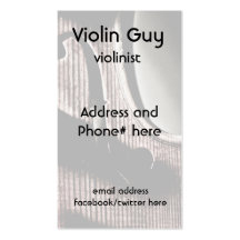 Violinen-Foto-Visitenkarten