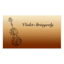 Violinist-Kontakt-Informationen Visitenkarten Vorlage
