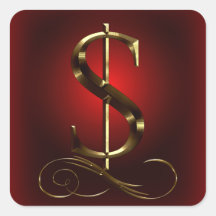 $ VIP-Gold im Rot und im Schwarzen Sticker