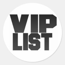 Vip-Listen-Aufkleber-Blatt
