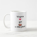 Virginia-Herzen erhalten Krabben in MD Tee Tasse
