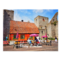 Visby Café Postkarte