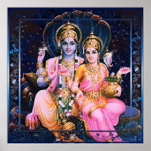 Vishnu u. Lakshmi Plakat