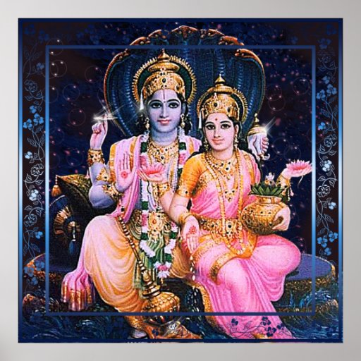 Vishnu u. Lakshmi Plakat