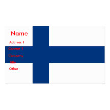Visitenkarte mit Flagge von Finnland