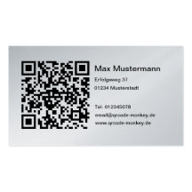 Visitenkarte, platin (individuell gestaltbar)