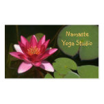 VISITENKARTE, ROSA LOTUS-BLÜTE, GRÜNE LILIEN-AUFLA