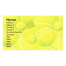 Visitenkarte-Schablone - Tennis