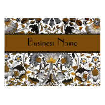 Visitenkarte Vintager William Morris Brown mit Blu