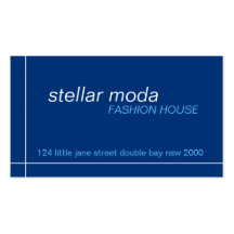Visitenkarten > Sternmoda [Marine+Blau]
