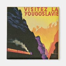 Visitez La Yougoslavie Kühlschrankmagnete